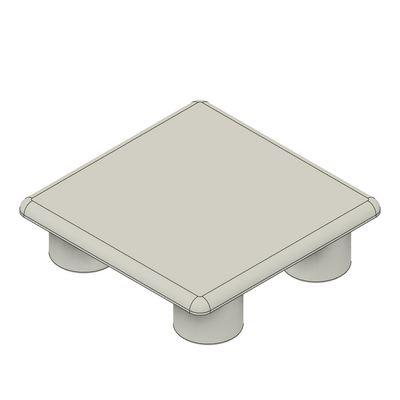 MODULAR SOLUTIONS POLYAMIDE PART&lt;br&gt;END CAP 45MM X 45MM LIGHT GRAY